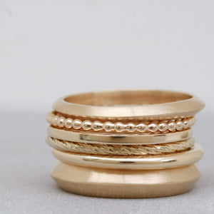 gold stacking rings