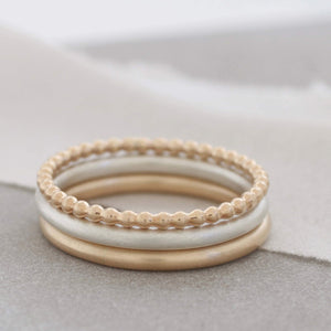 9ct gold stackable ring set