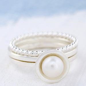 Pearl stackable rings