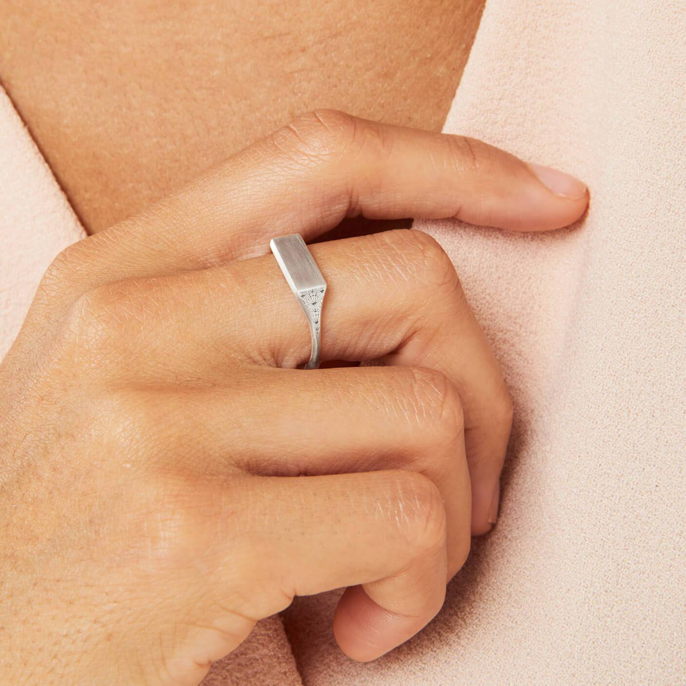 delicate signet ring for her
