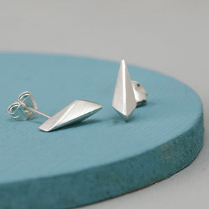 sterling silver kite shape earrings