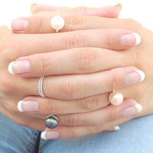 pearl cocktail ring for her