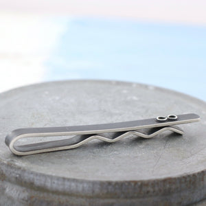 silver infinity tie clip