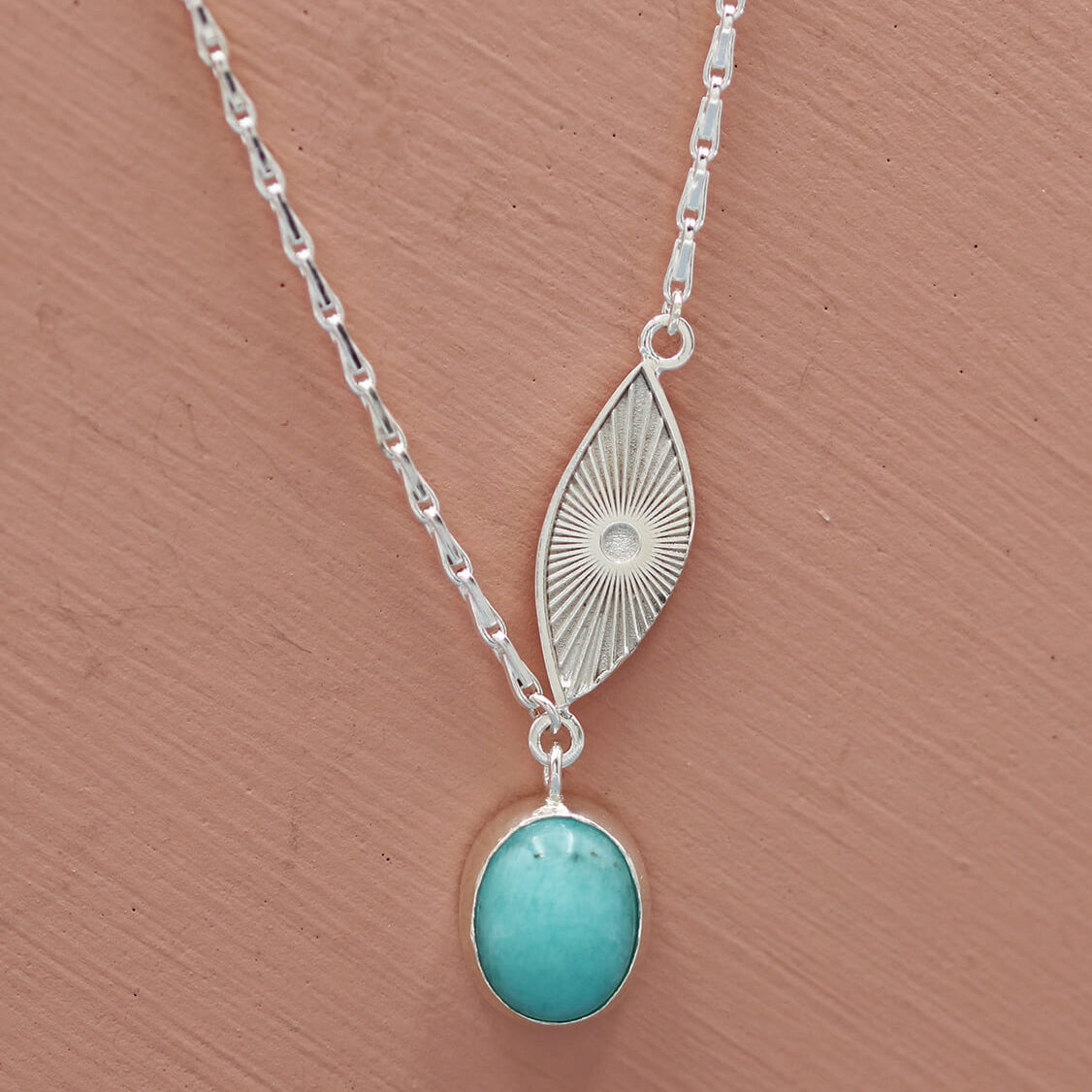 Workshop Original Amazonite Sunburst Asymmetrical Necklace