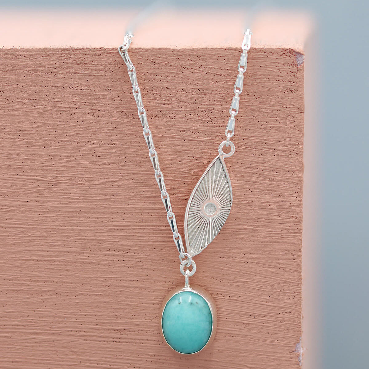 Workshop Original Amazonite Sunburst Asymmetrical Necklace