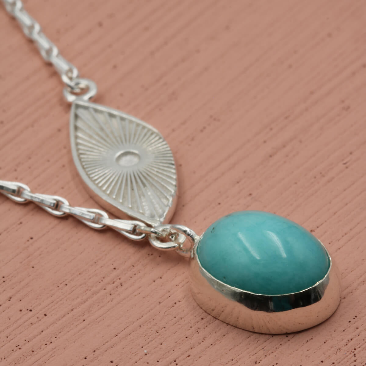 Workshop Original Amazonite Sunburst Asymmetrical Necklace