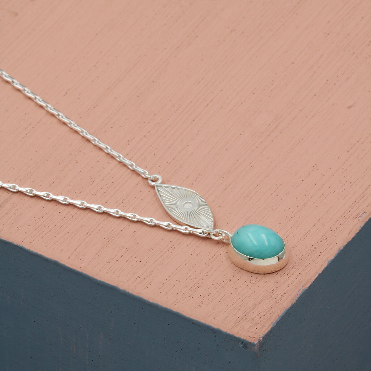 Workshop Original Amazonite Sunburst Asymmetrical Necklace