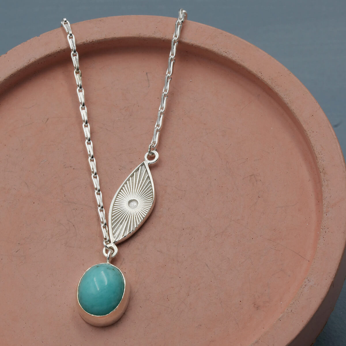 Workshop Original Amazonite Sunburst Asymmetrical Necklace