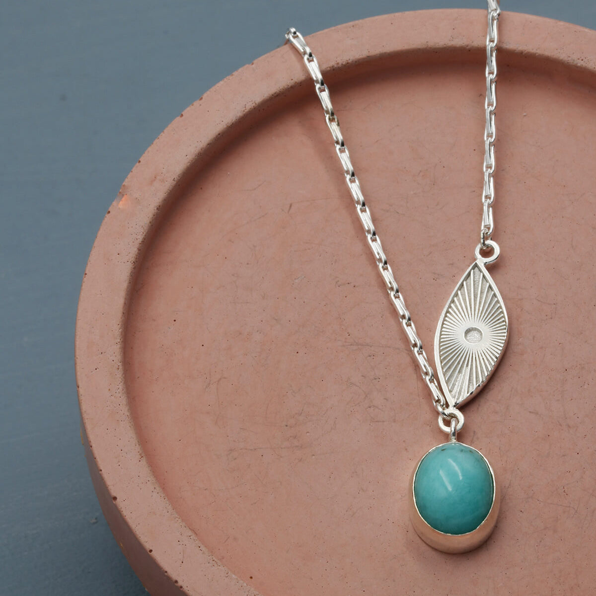 Workshop Original Amazonite Sunburst Asymmetrical Necklace