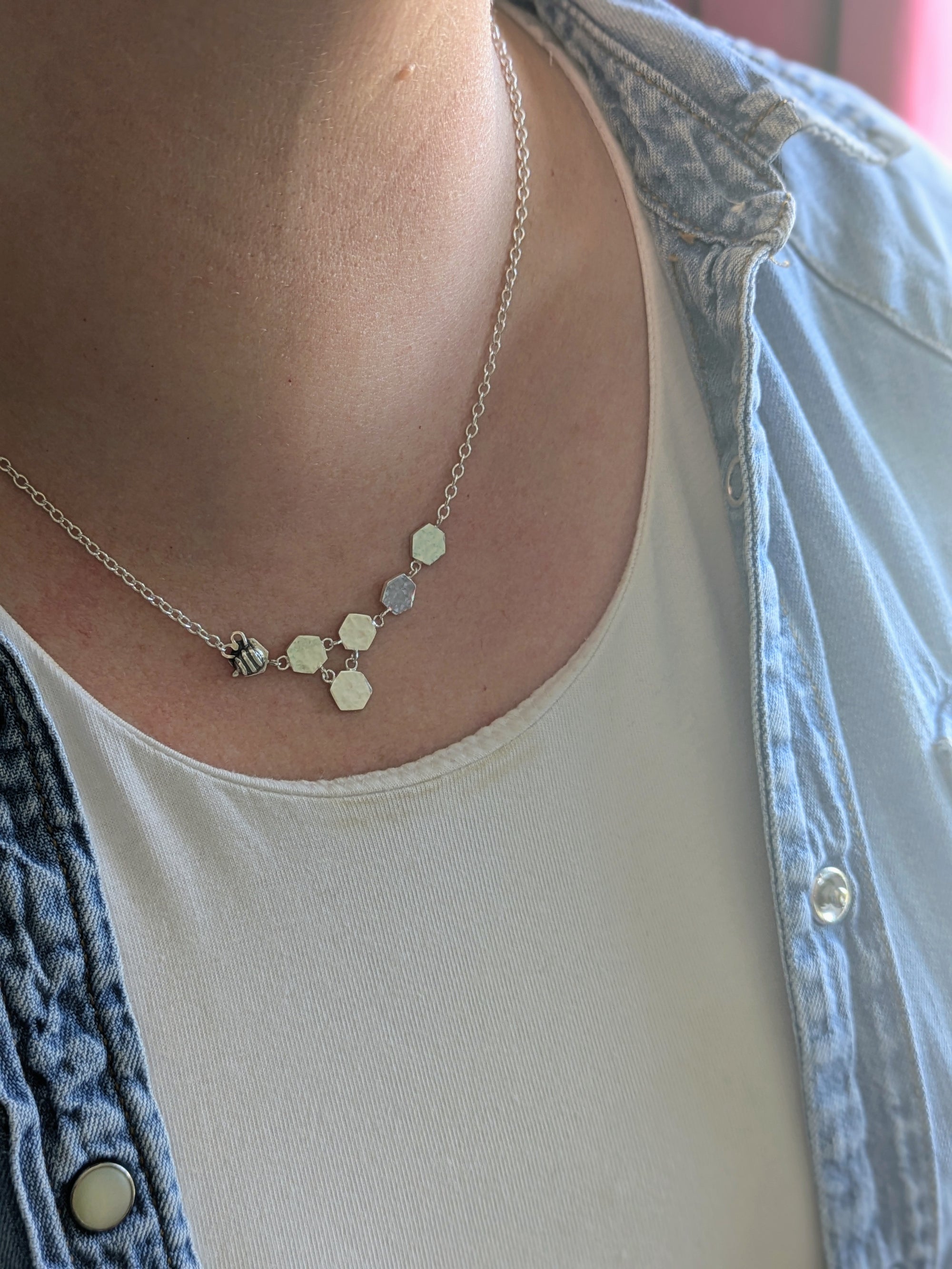 Workshop Original Honeycomb Bee Necklace