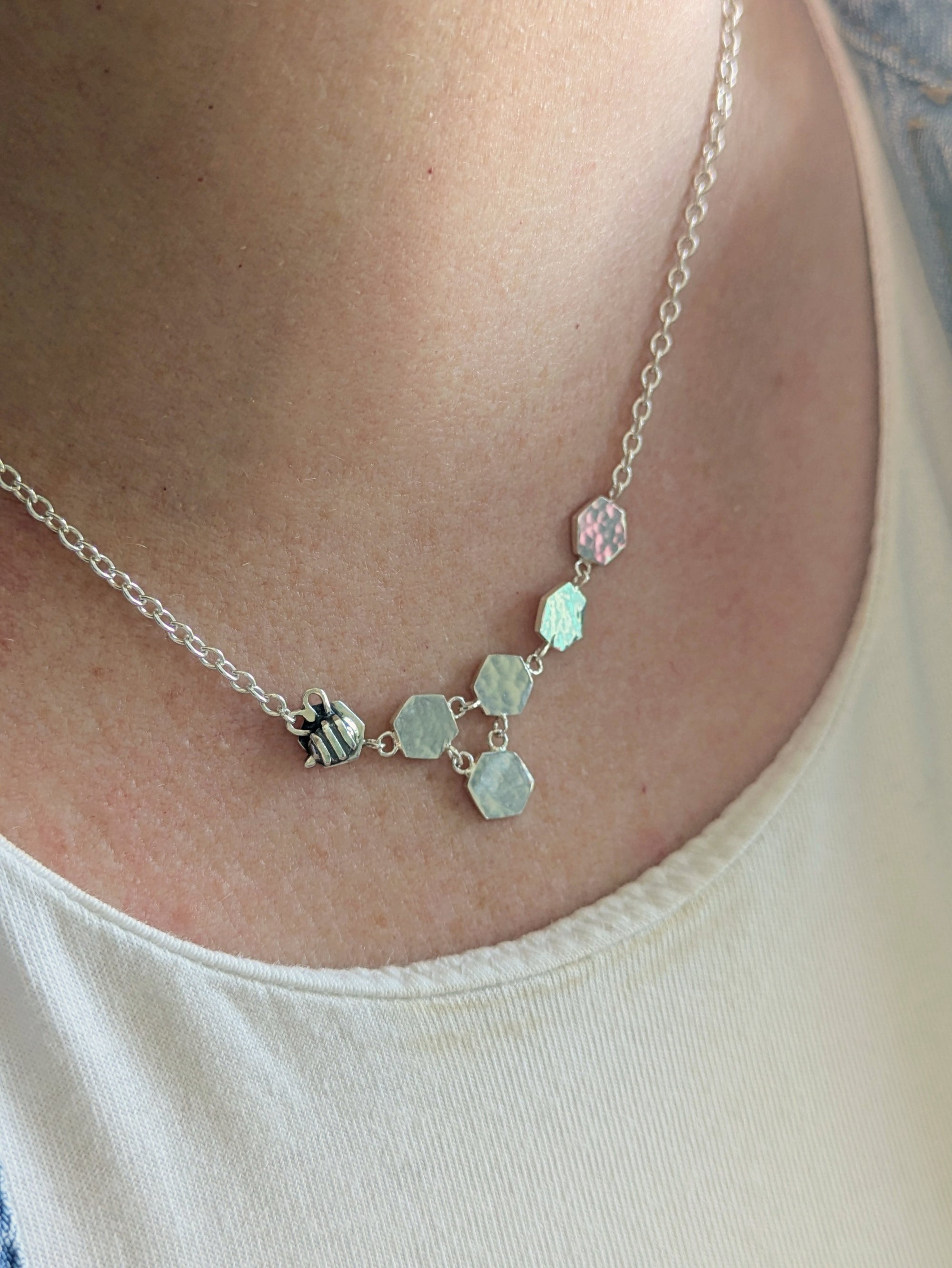 Workshop Original Honeycomb Bee Necklace