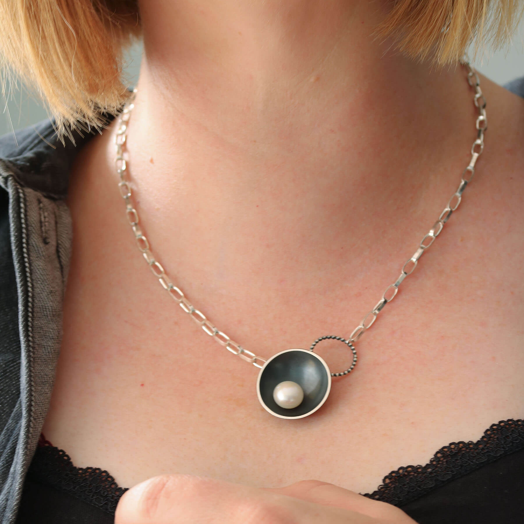 Workshop Original Chunky Chain Pearl Necklace