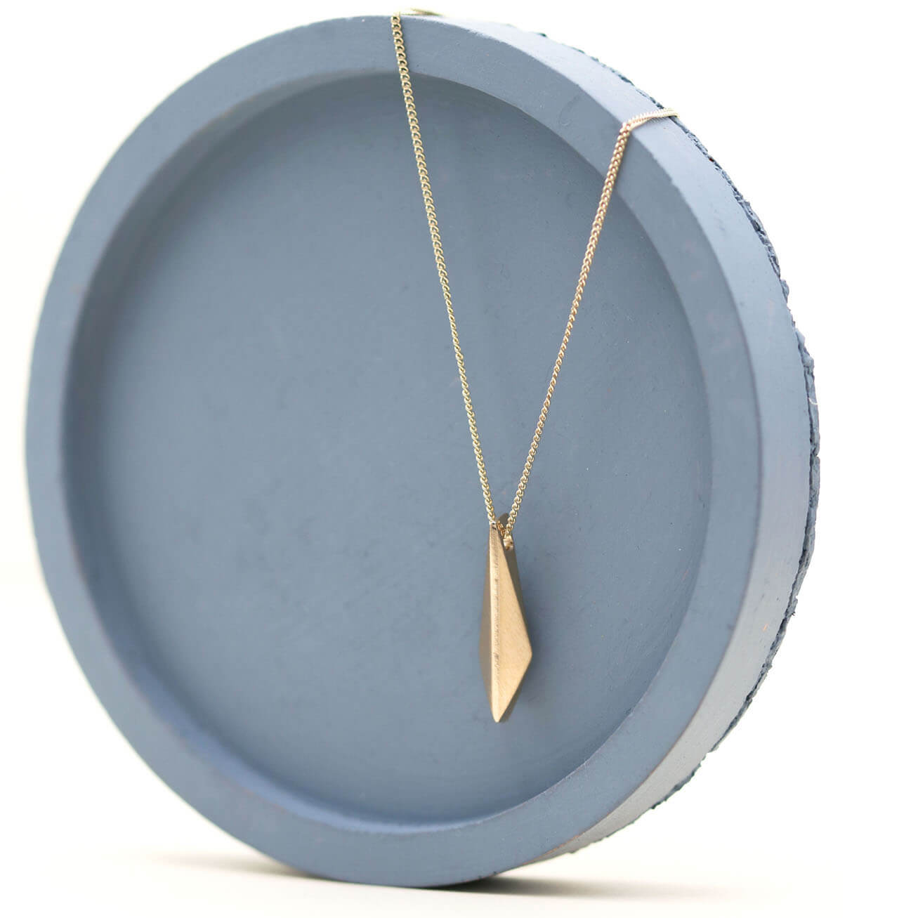 9ct gold pendant necklace, delicate solid gold necklace for women and elegant 50th birthday gift for wife