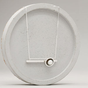 Handmade oxidised sterling silver pearl necklace showcasing a sleek horizontal design and genuine freshwater pearl.