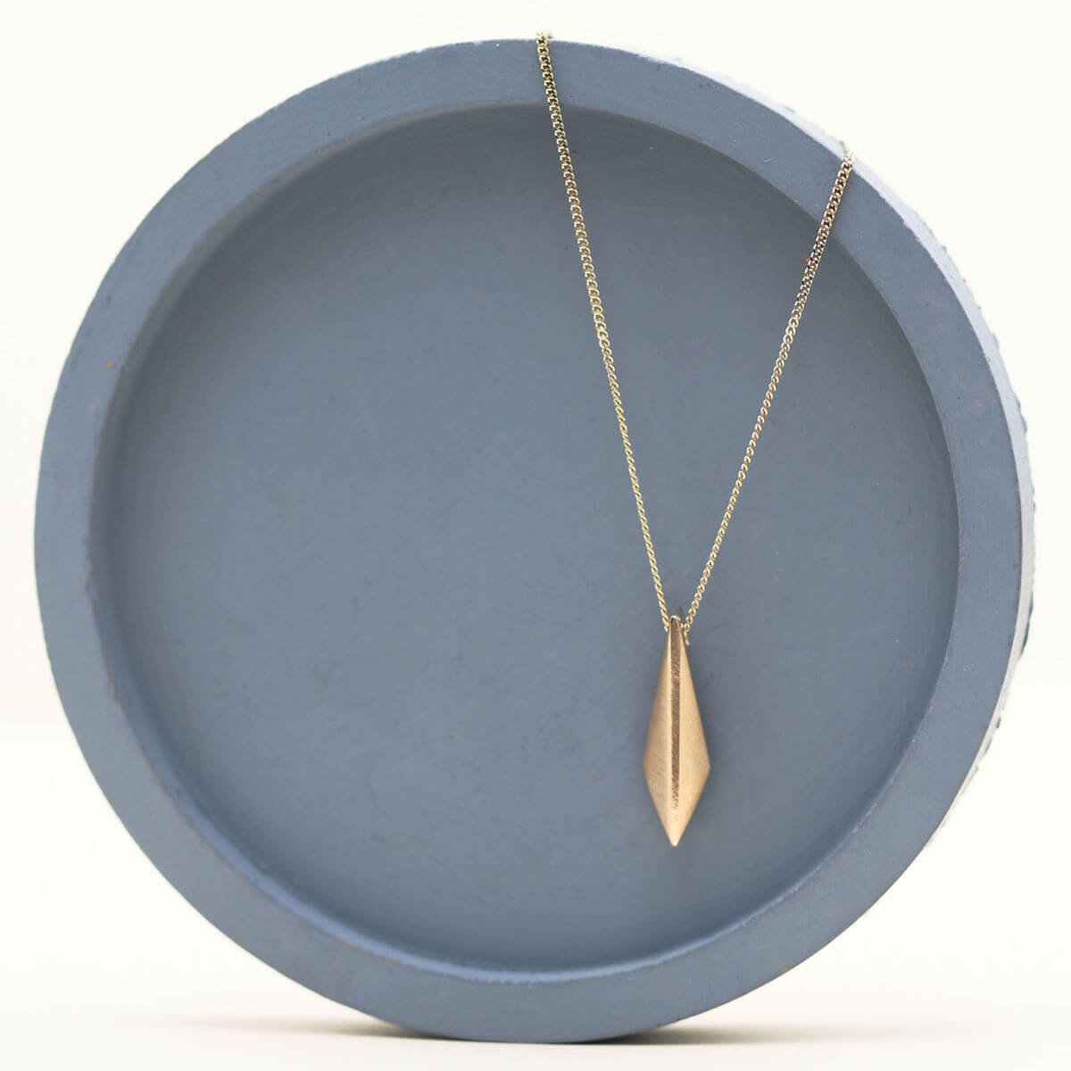 Geometric 9ct gold pendant on an 18-inch curb chain, meaningful solid gold necklace and 60th birthday gift for her