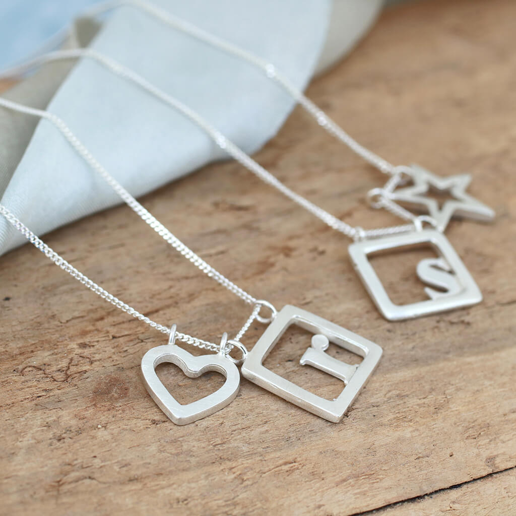 personalised charm necklce