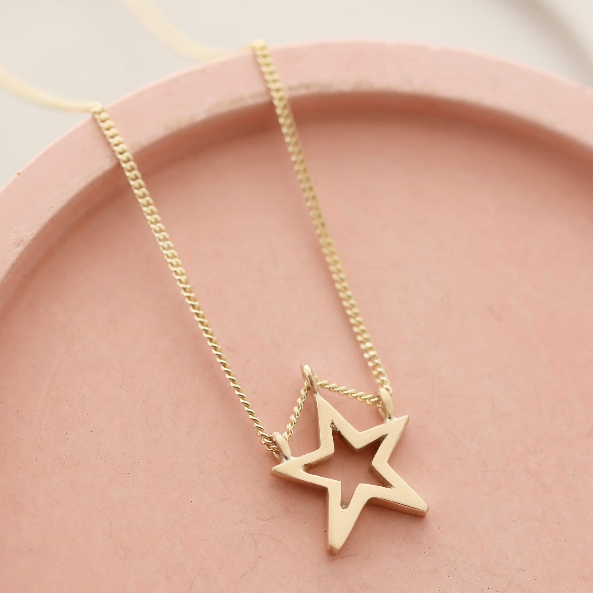 real gold star necklace