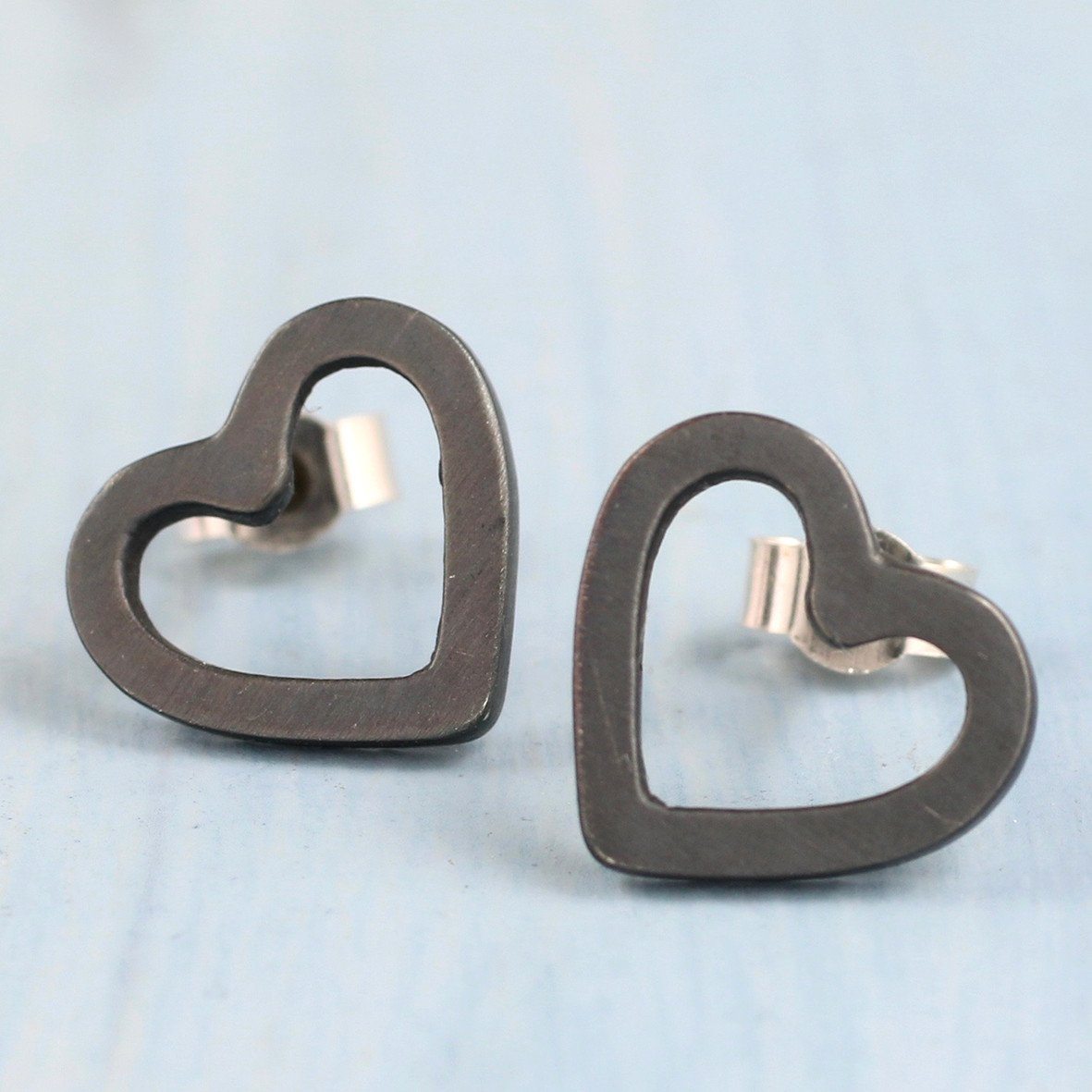 black heart earrings