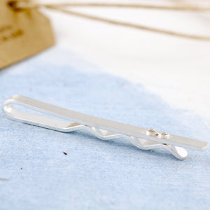 sterling silver infinity tie clip