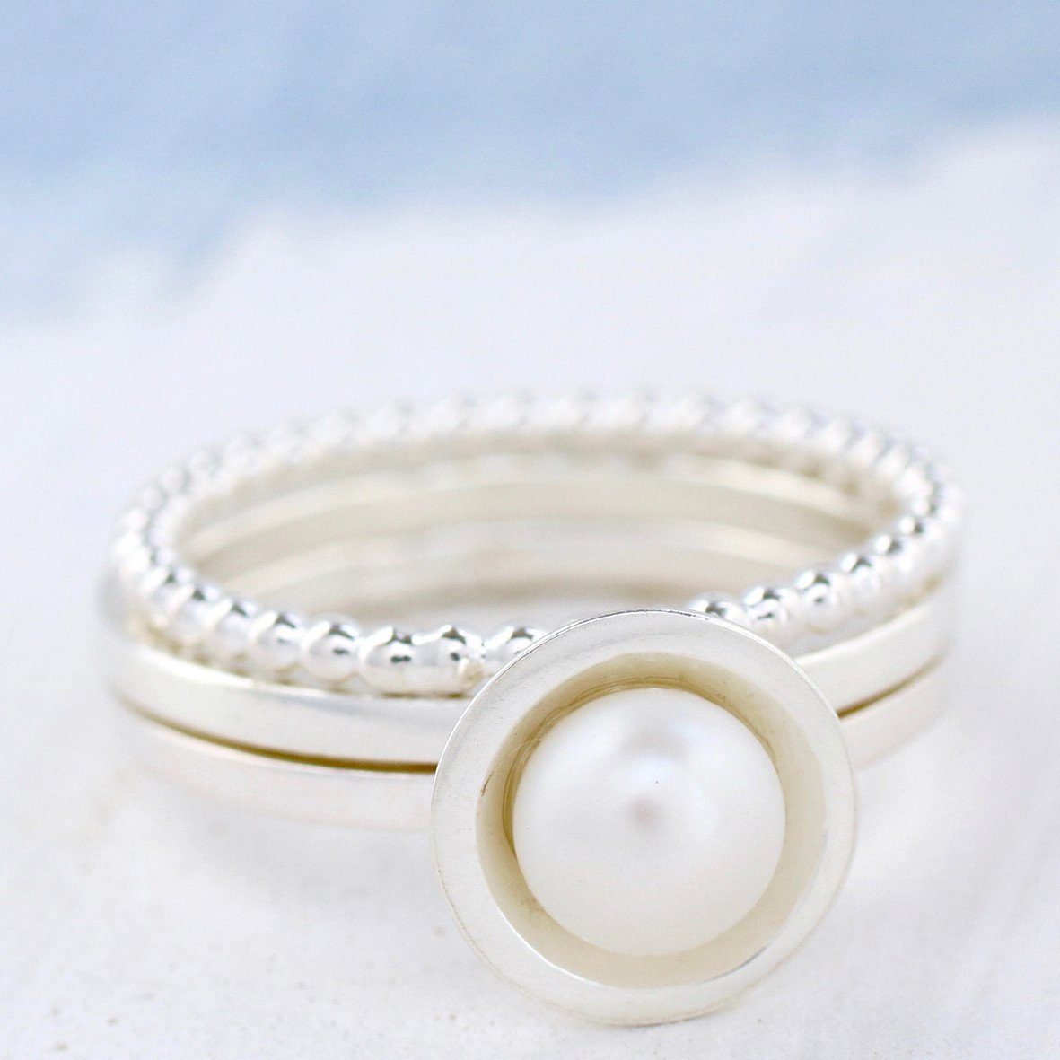 Pearl stackable rings