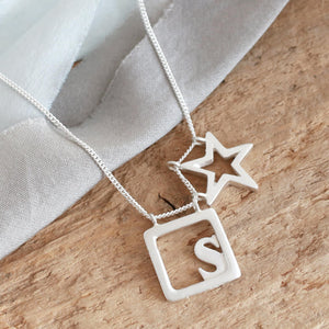 sterling silver initial necklace