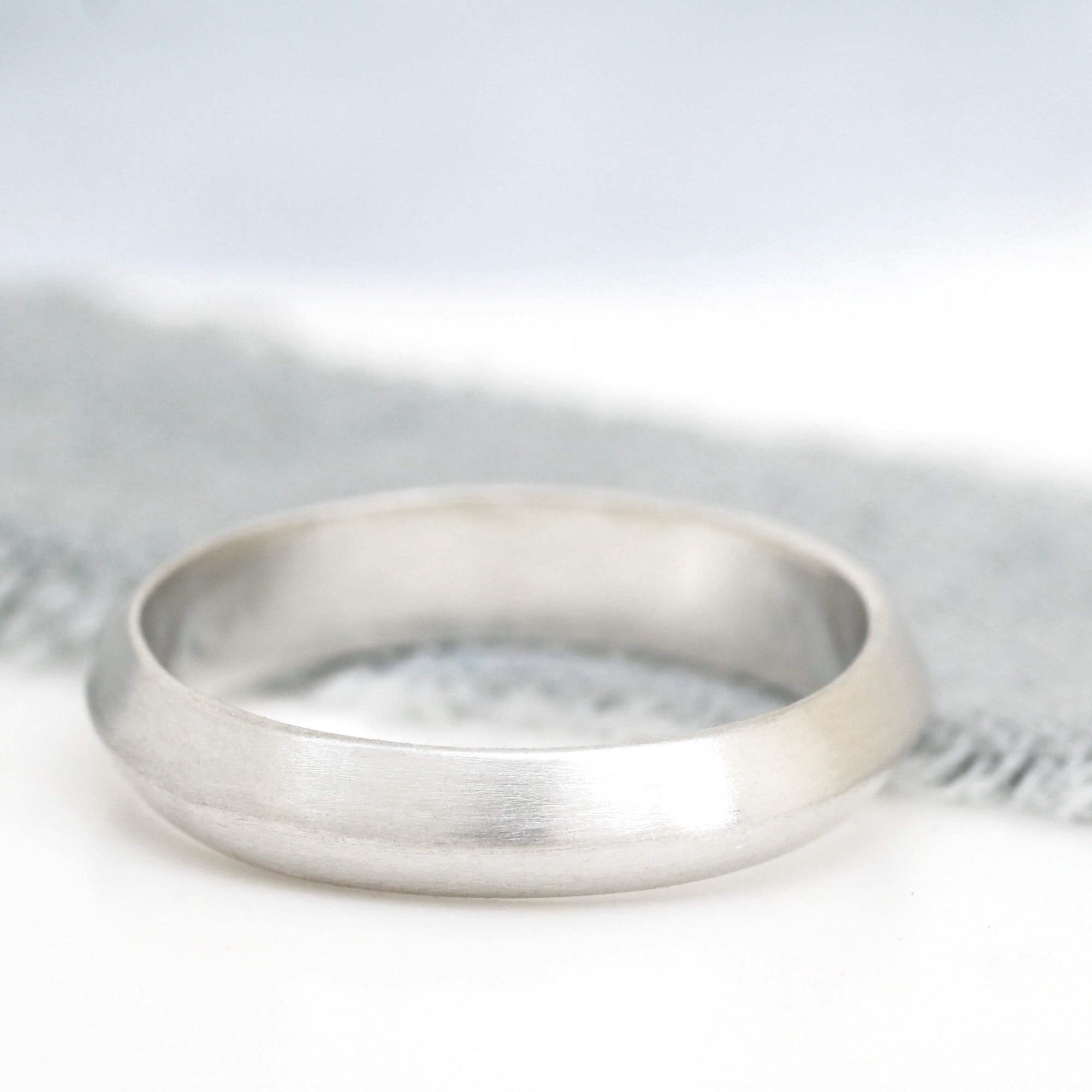 Sterling silver plain band rings. Silver wedding band