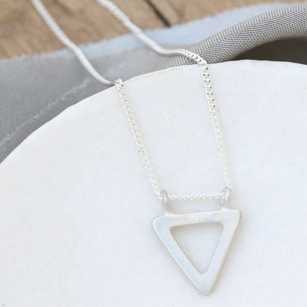 dainty triangle necklace