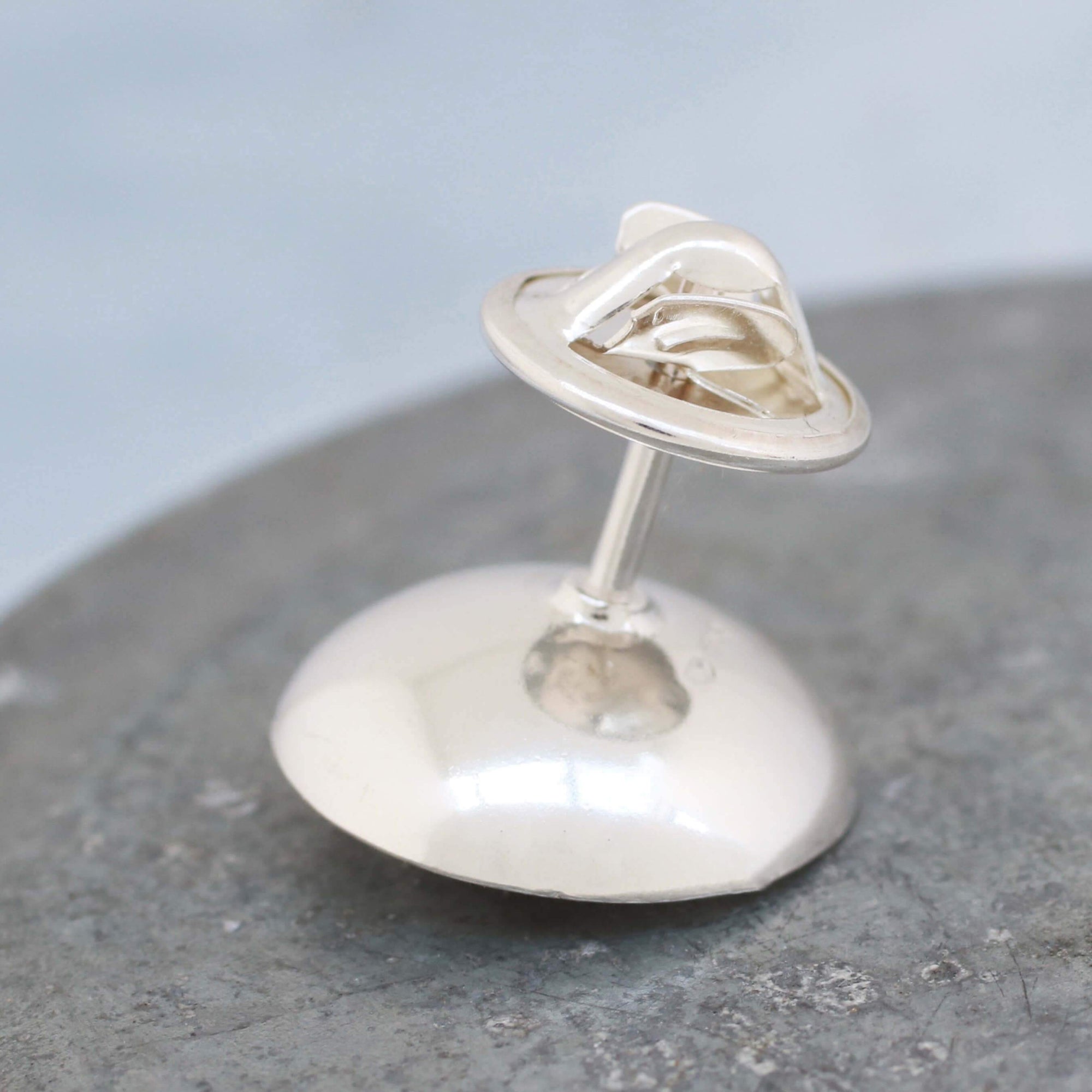 sterling silver pearl tie pin