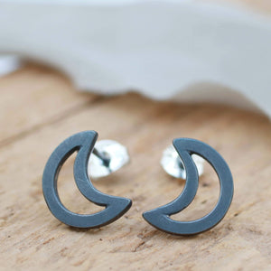 Celestial Jewellery moon stud earrings