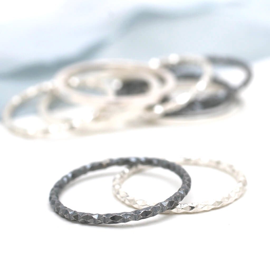 delicate silver rings