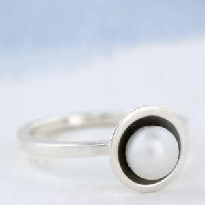 delicate pearl stacking rings