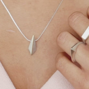 silver and gold kite necklace