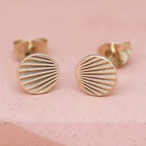Small gold stud earrings