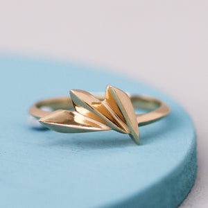 solid gold geometric ring