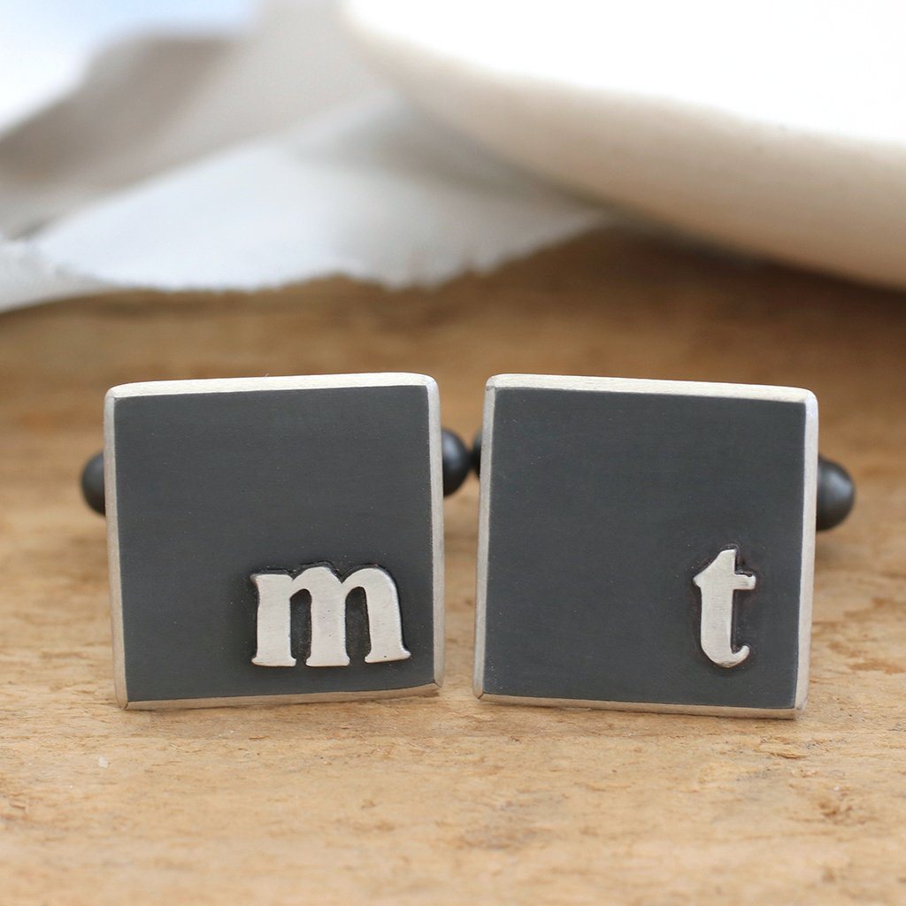 handmade monogram cufflinks uk