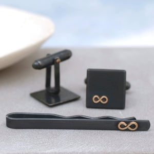 infinity symbol groom tie clip