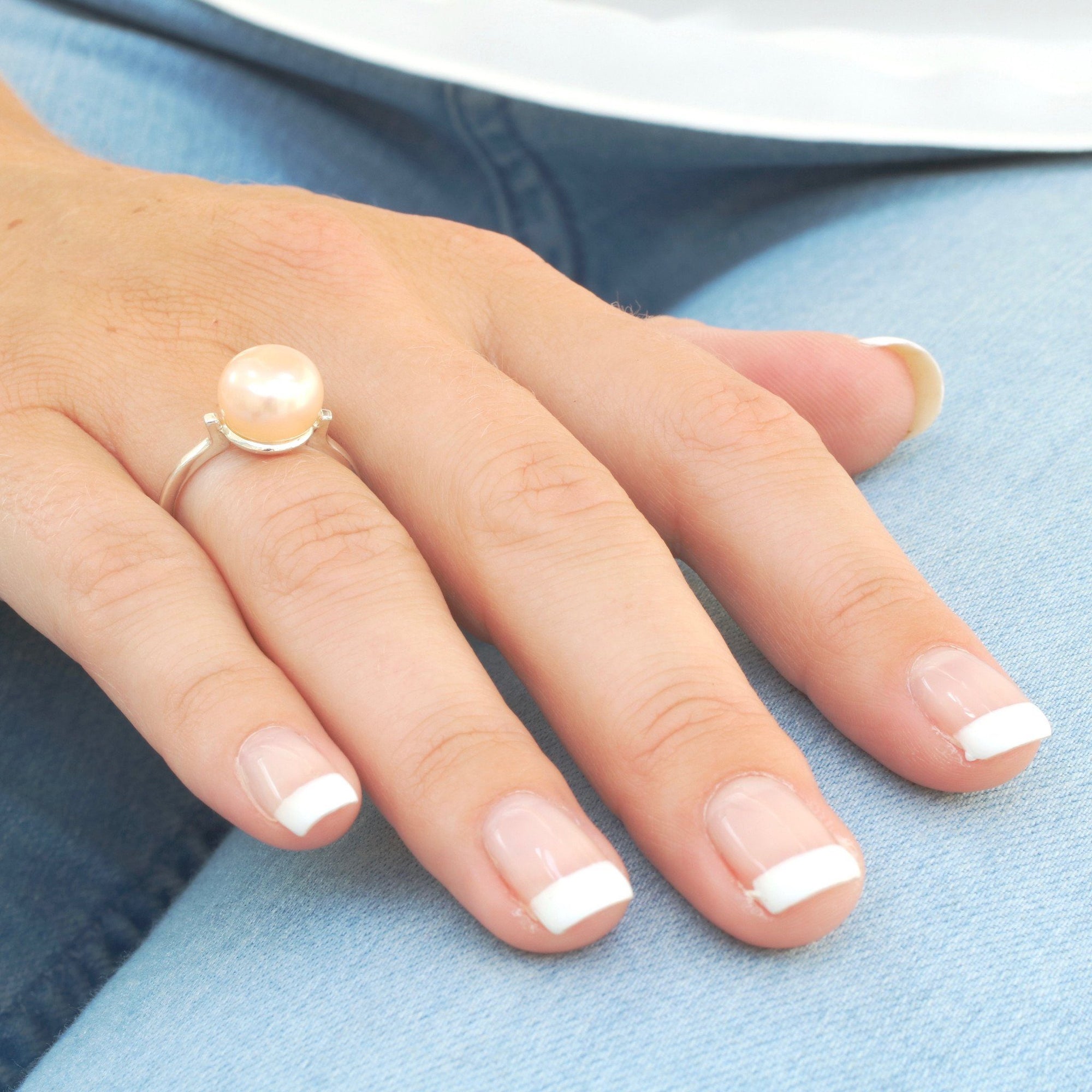 large pearl cocktail ring