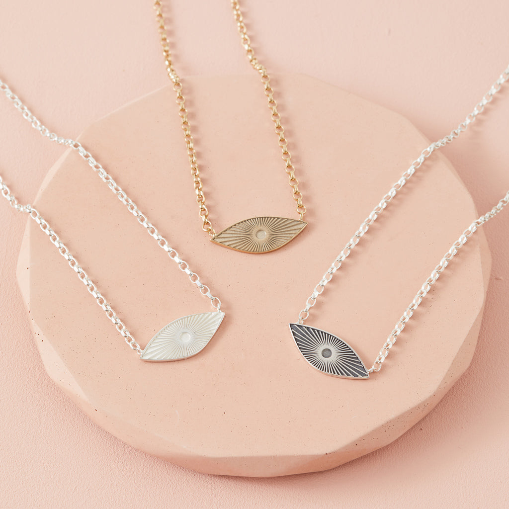9ct gold and sterling silver pendant necklaces
