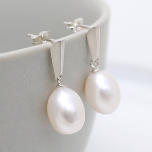 pearl anniversary drop earrings
