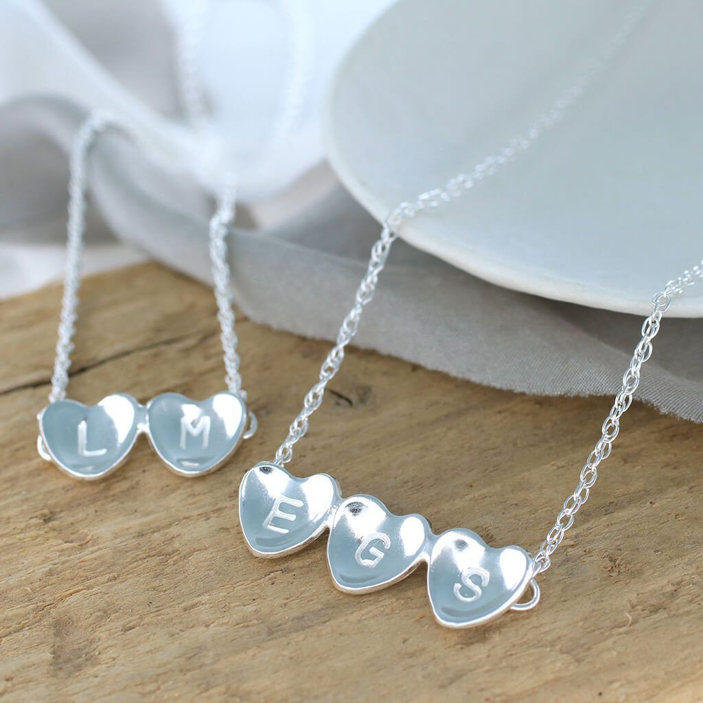 Personalised Heart Necklace. Valentines Gift