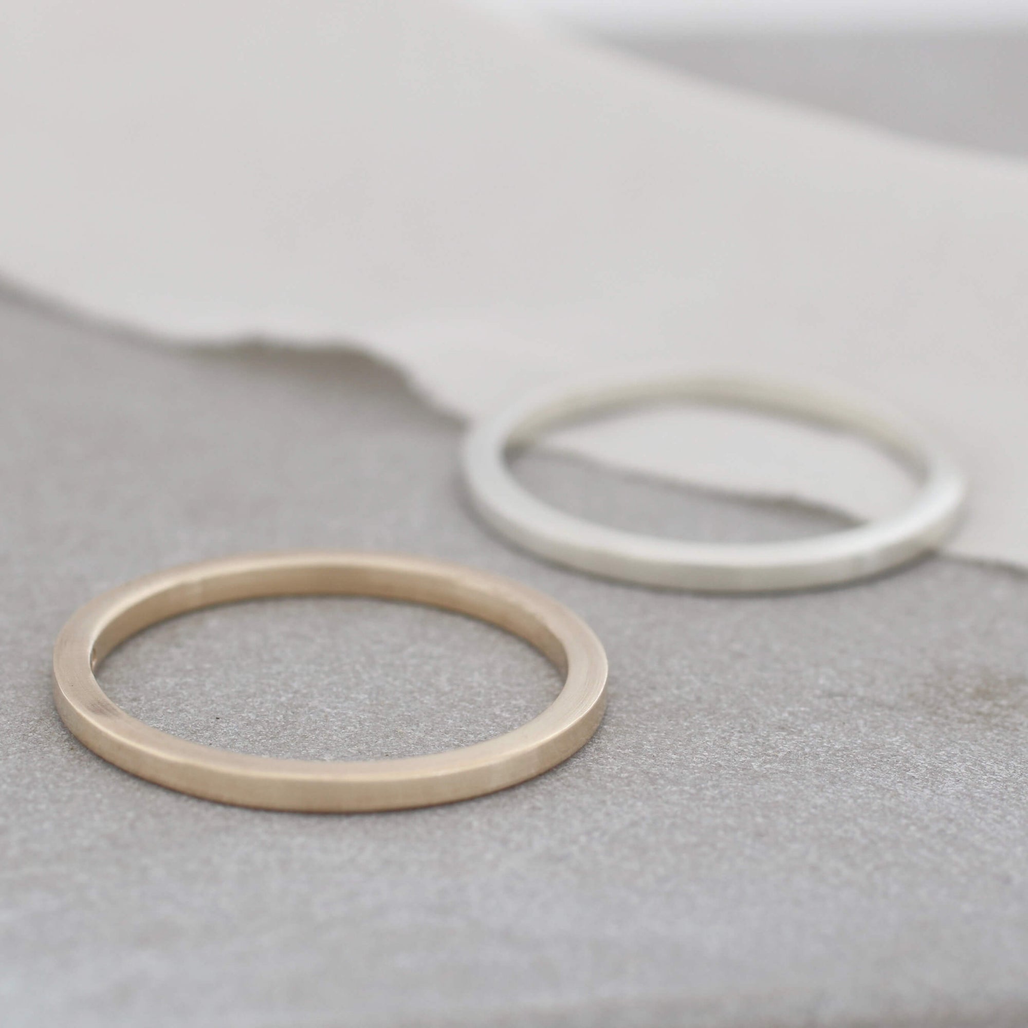 Plain Band Rings. 9ct Gold Stackable Ring
