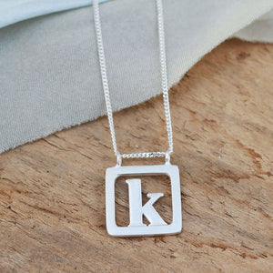 Initial charm necklace