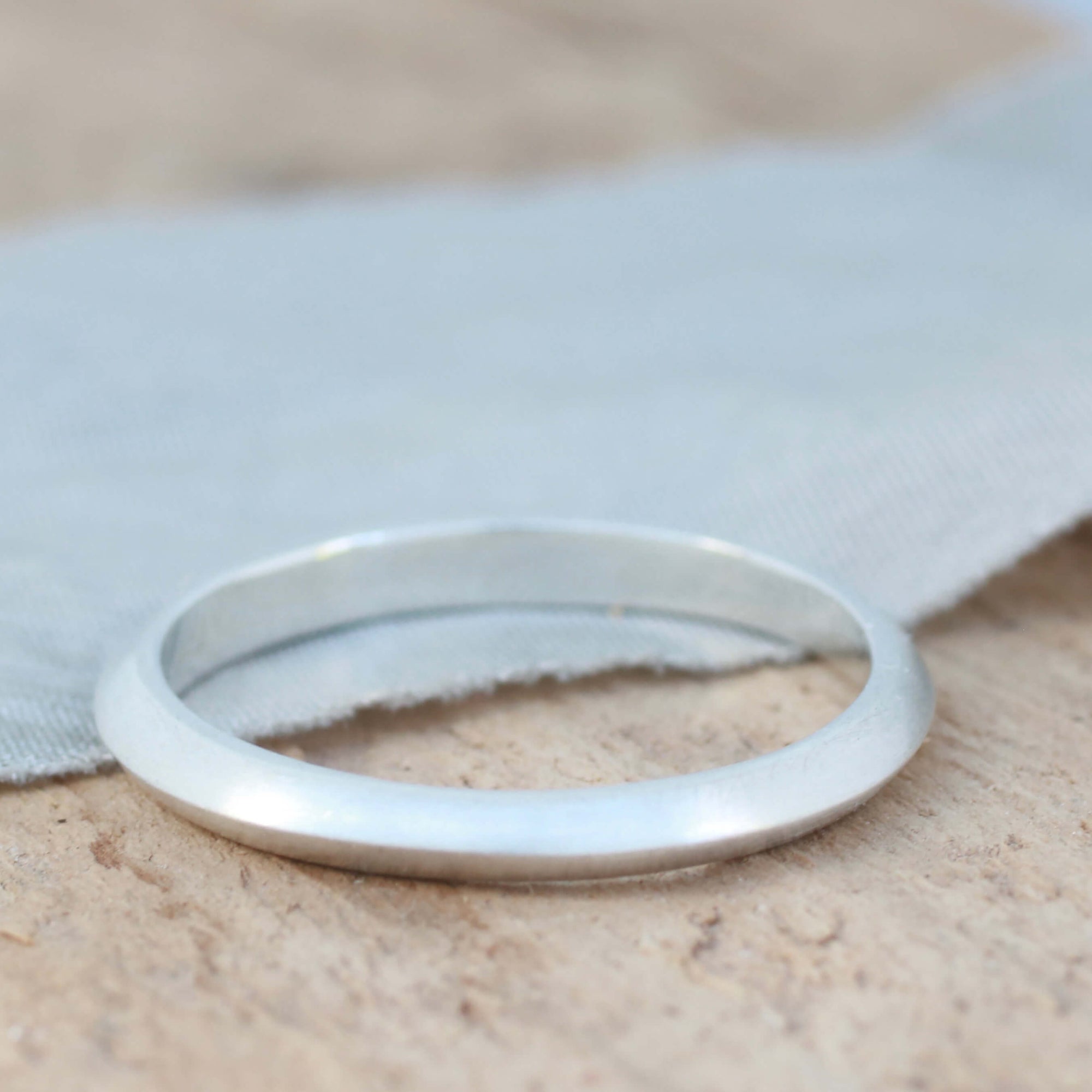 Thin Band Ring. Sterling Silver Stackable Carved Ring