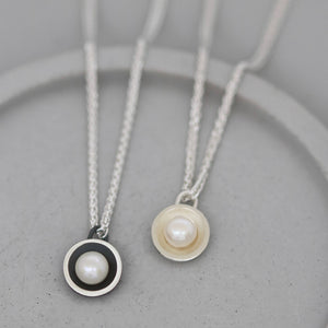 silver pearl necklace