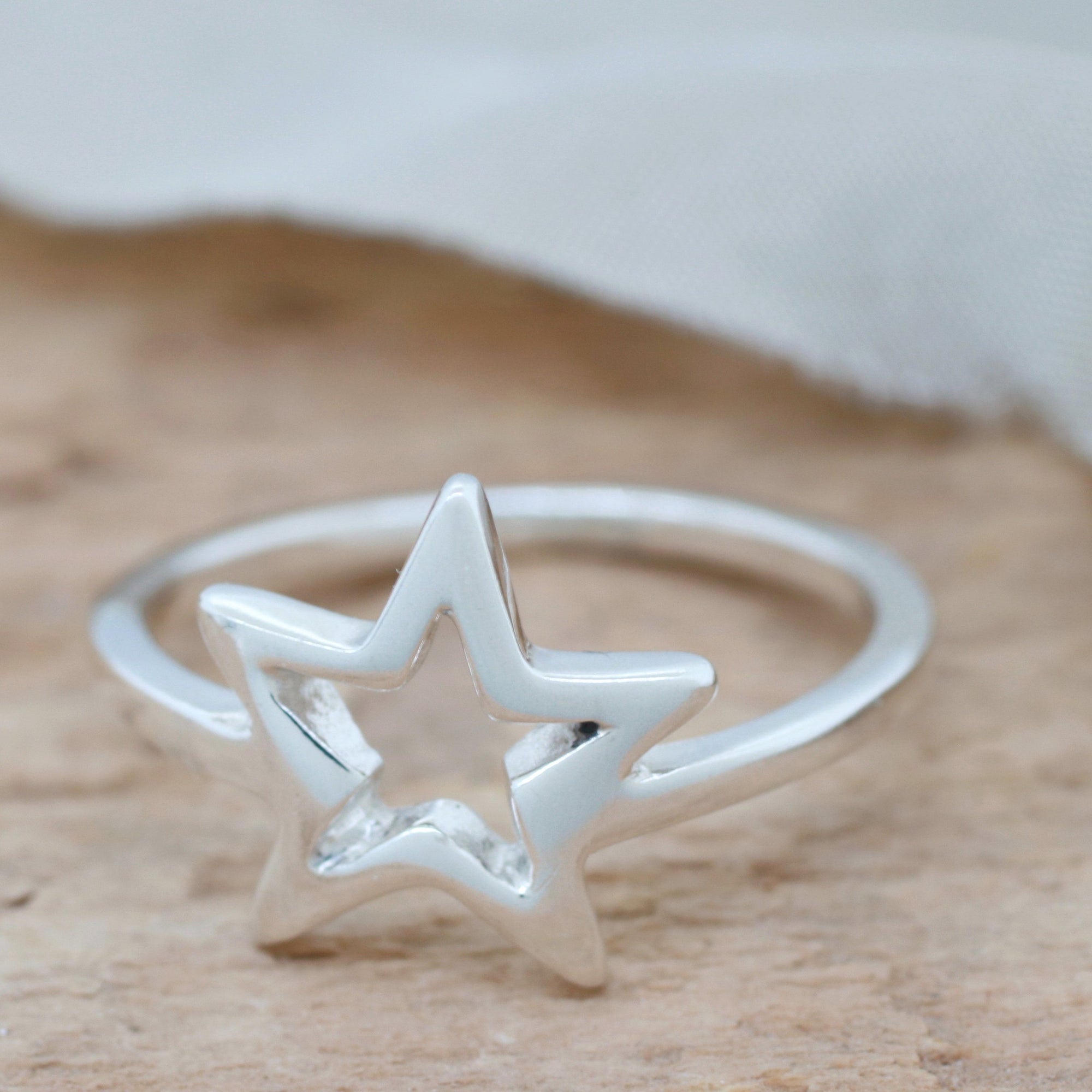 dainty star ring