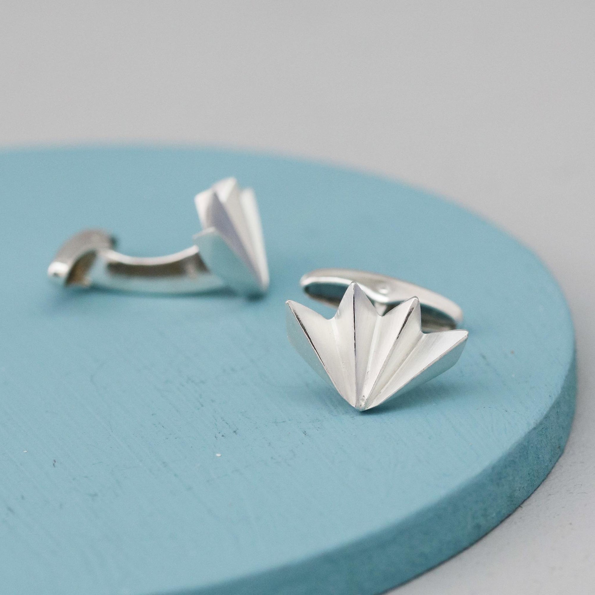 sterling silver Geometric cufflinks