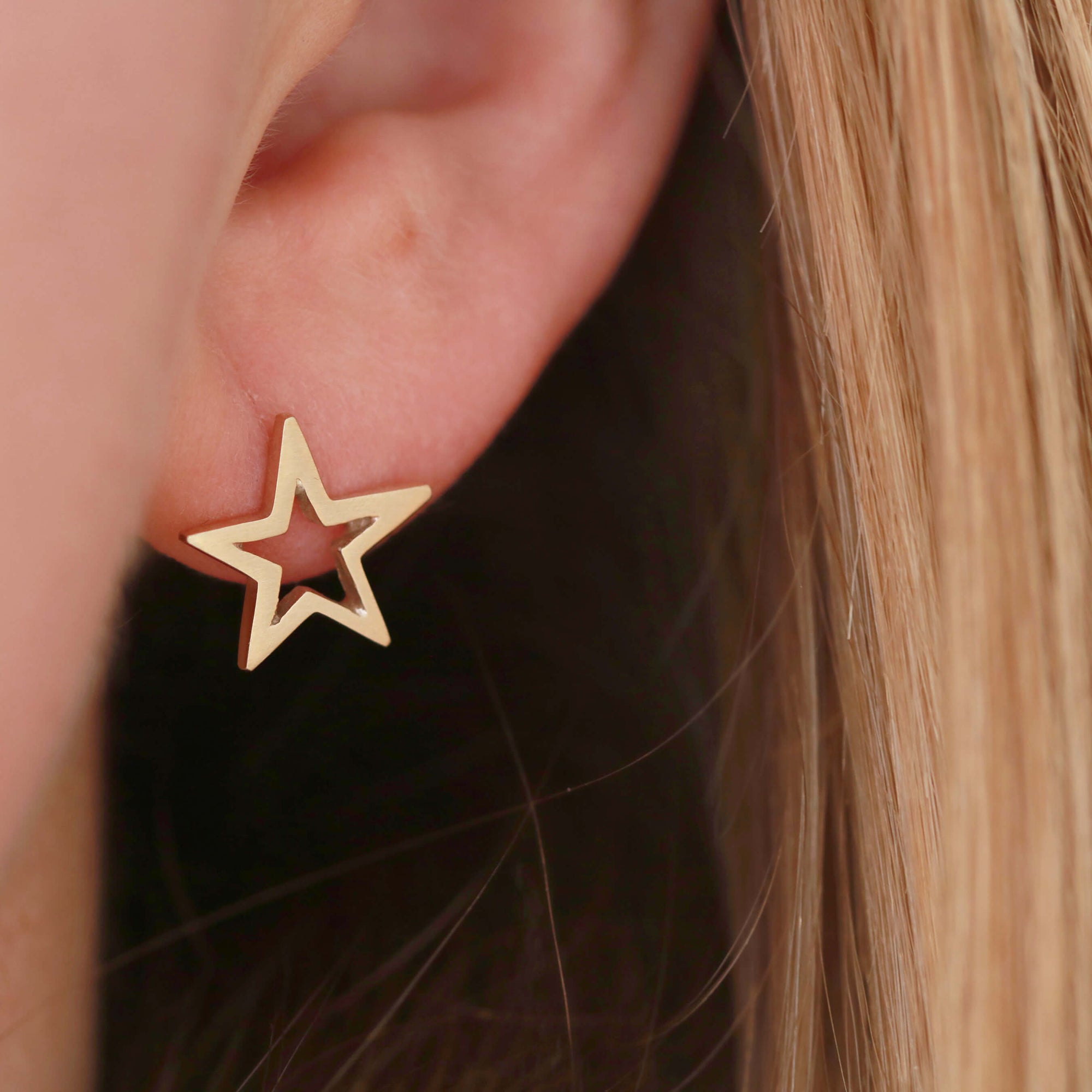 geometric star earrings