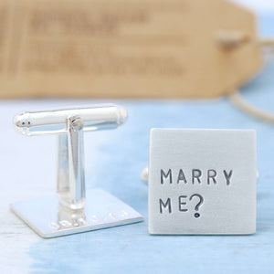 Marry Me Proposal Cufflinks